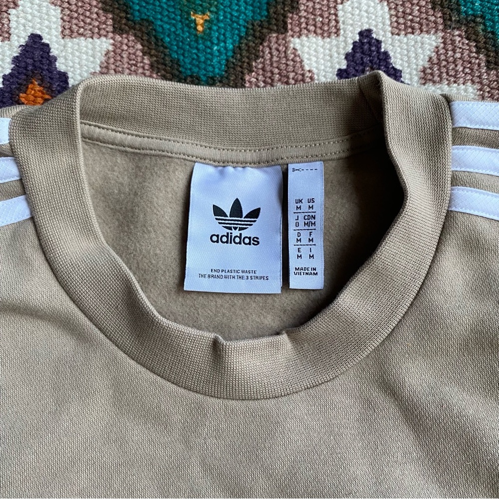 ADIDAS Originals Trefoil Crew Khaki ZX Itasca Logo Sweatshirt Men’s Size Medium - Picture 4 of 10